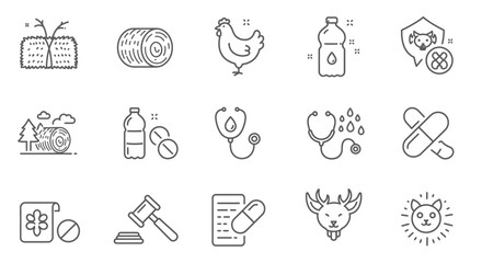 A vector set of medical icons: a collection of hand-drawn medical symbols, illustrations, and line art for healthcare design