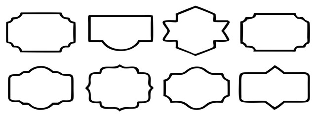 Obraz premium Vintage frames, banners, shapes, labels set vector