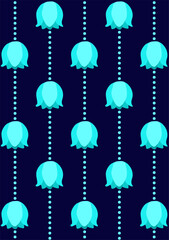 Vintage Floral Wallpaper with Lily of the Valley Motif