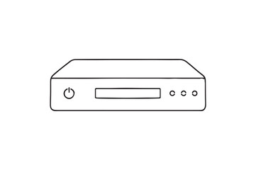 Fototapeta premium DVR Box continuous one line drawing minimalism design