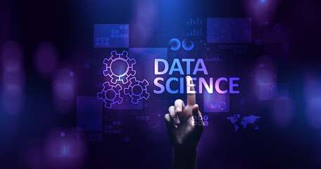 Fototapeta premium Data science and deep learning. Artificial intelligence, Analysis. Internet and modern technology concept.