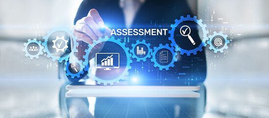 Obraz na płótnie Canvas Assessment Evaluation Business Finance Technology concept on screen.