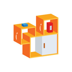 A stylish 2d icon of stylish table setup