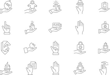 Collection of twenty-five minimalist line art icons. Each icon features a unique abstract design, perfect for branding, websites, and app design. The icons are presented in black and white.