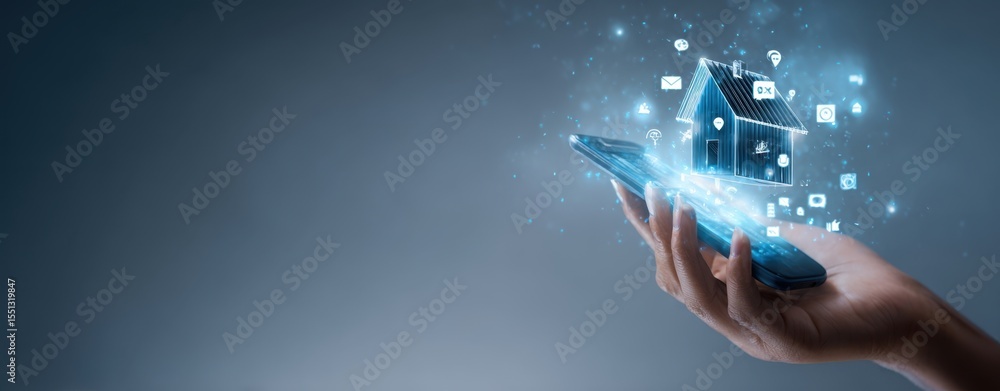 Aufkleber the smartphone creating a digital home with innovative technology and connectivity features.