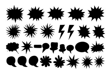 Comic Book Style Thought and Speech Bubbles