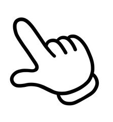 指さし　アイコン　記号　サイン タッチ　ワンポイント	
