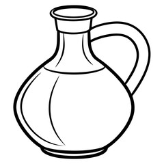 Minimalist Oil Jug Outline