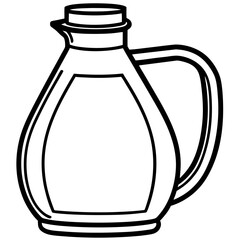 Minimalist Oil Jug Outline
