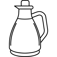 Minimalist Oil Jug Outline