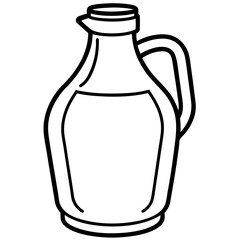 Minimalist Oil Jug Outline