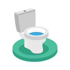 A sleek 2d icon of toilet bathroom fixture