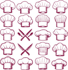 Chef Hat Collection 4K Video Graphics for Culinary Branding