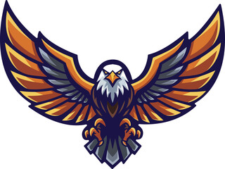 Obraz premium eagle with wings and shield