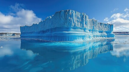 Hyper realistic 3d render Stunning Antarctic Iceberg: Glacial Landscape Photography AI Generative