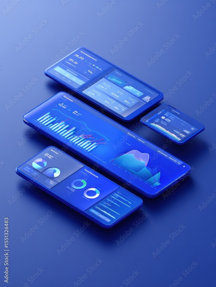 Poster digital finance dashboard showcasing a modern design with detailed analytics and a clean interface f