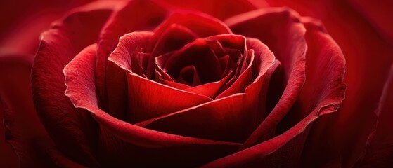 Naklejka premium The captivating beauty of a vibrant red rose in bloom.