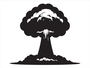 Bomb Explosion Silhouette