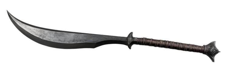 Ancient sword isolated on white