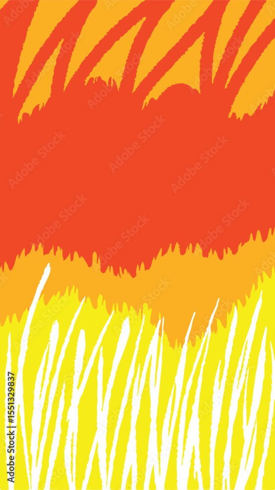 Poster Abstract artistic composition of warm colors with transparency ideal for various design applications