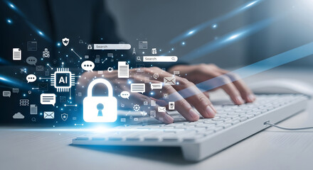 Fototapeta premium cybersecurity, online security, data protection, digital security, data privacy, network security, information security, internet security, security measures, encryption, secure data, password securit