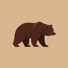 Brown Bear Walking Majestic Wild Animal Forest Creature Nature