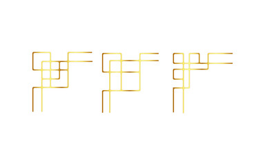 Gradient chinese corner ornament