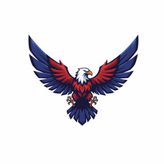 Majestic Eagle Spreading Wings Symbolizing Freedom and National Pride