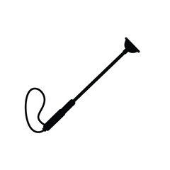 Naklejka premium Black Silhouette Watering Wand Vector Icon garden