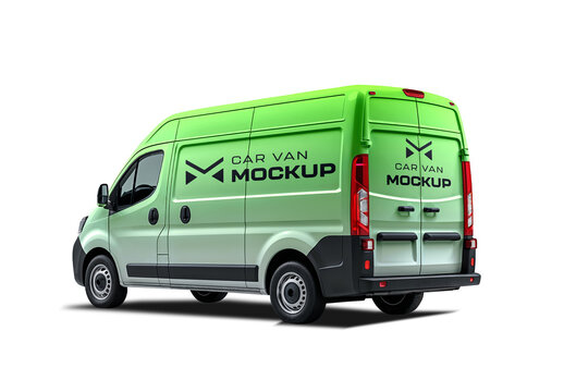 Van Mockup - Back Half Side View