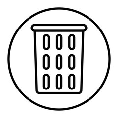 Laundry Basket Vector Icons