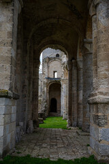 Ruins of Jumieges Abbey by the Seine River, Normandy