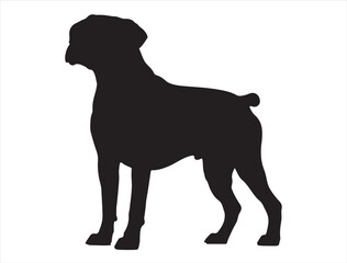Boxer Dog Silhouette
