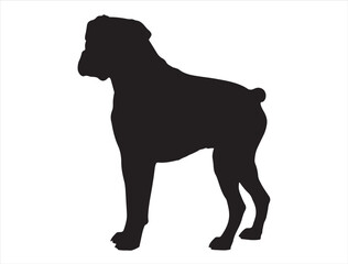 Boxer Dog Silhouette