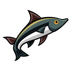 Black Ghost Knifefish Graphic for Aquarium Themed Art