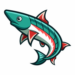 Modern Vector Art of a Ghost Knifefish Isolated