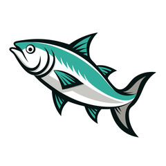 Simple Tarpon Fish Vector Illustration on a White Background
