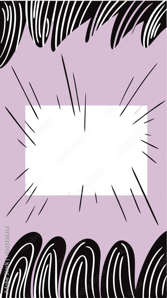 Poster abstract vector illustration with a light purple backdrop and graphic elements suitable for various 