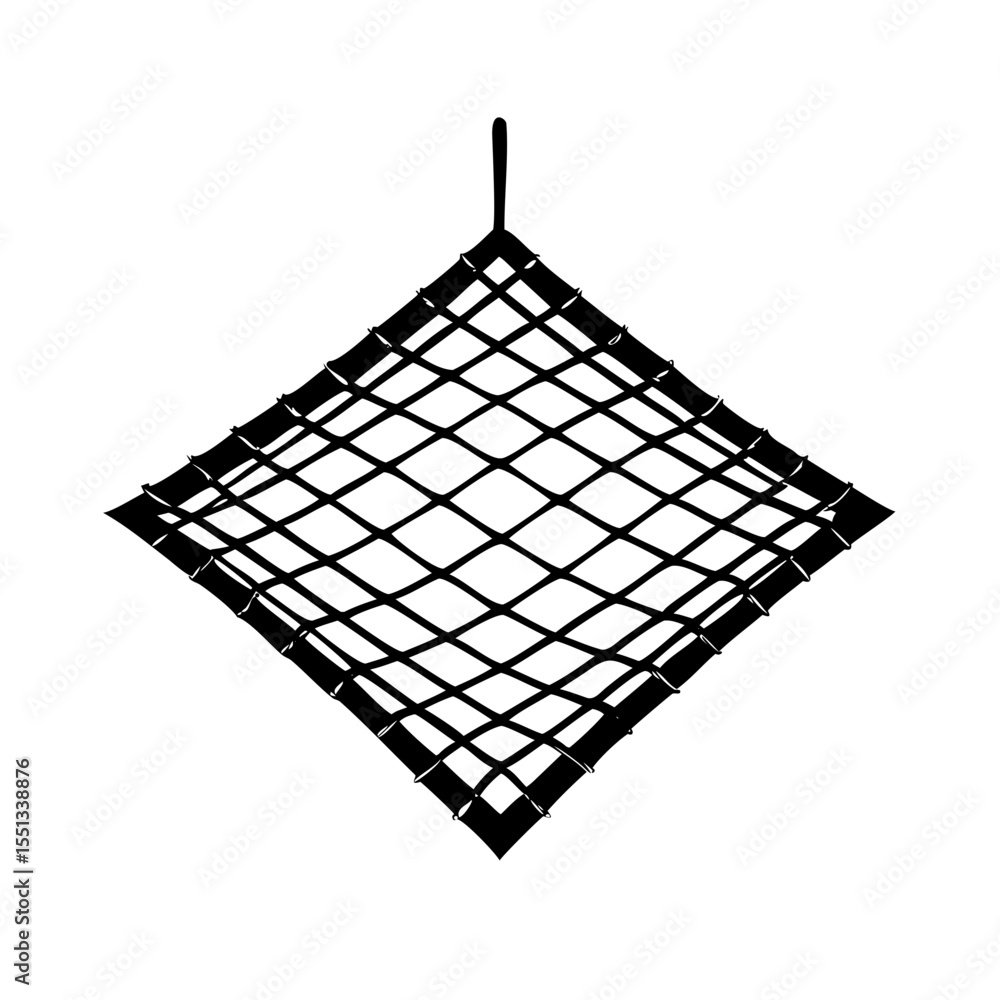 Poster a diamondshaped net is isolated on white background