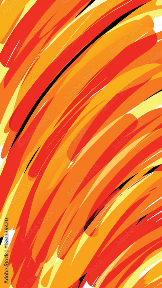 Aufkleber abstract warm color strokes forming a dynamic composition perfect for various creative projects