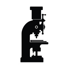 Black Silhouette Mortising Machine Vector Icon 1