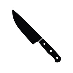 Black Silhouette Vector Mushroom Knife Icon