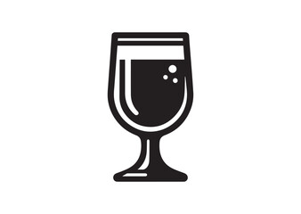 Espresso shot Glass silhouette vector, Glass Icon
