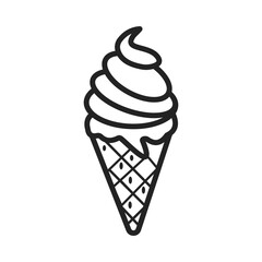 ice cream vector icon line 