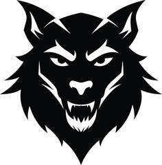 black lion head vector illustration