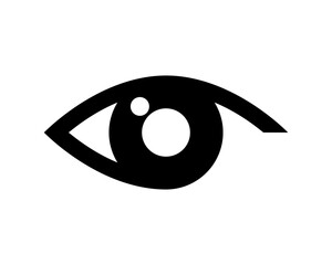 Simple Black Modern Eye Icon Logo