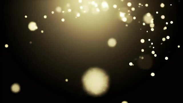 Golden Dust Overlay Footage with Black Background Sparkling Particles VFX