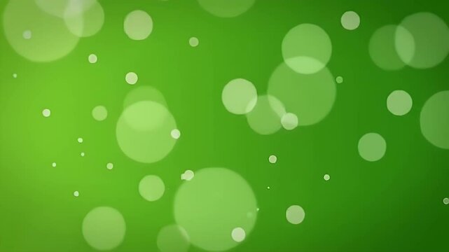 Abstract Green Screen Background Footage Floating Light Bokeh Effect