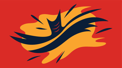 Abstract graphic design with bold colors and striking shapes suitable for various creative projects