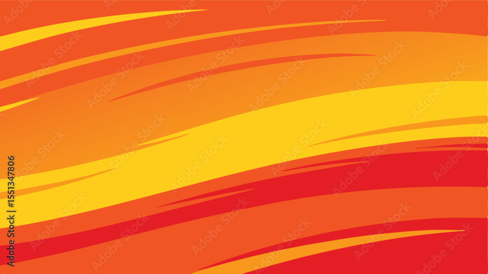 Aufkleber abstract warm color swirls and waves design with gradient shades perfect for various creative projec